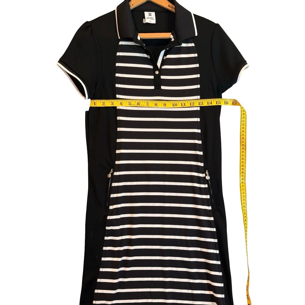 Daily Sports Women's Striped Short Sleeve Athletic Dress (M) - Picture 5 of 11